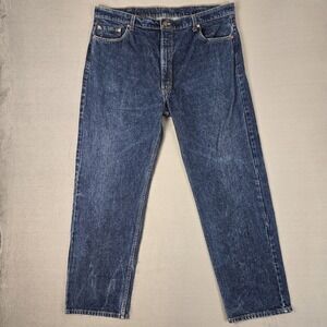 VTG 90's Levi's 505 Jeans Mens 44x32 Dark Wash Blue Denim Straight Made‎ In USA